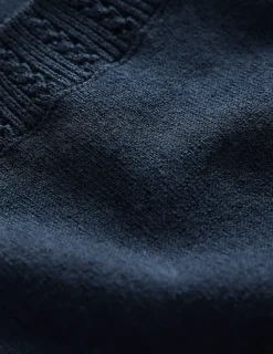 Sweaters & Cardigans-Boden Emilia Cotton Crew Neck Vest- Navy