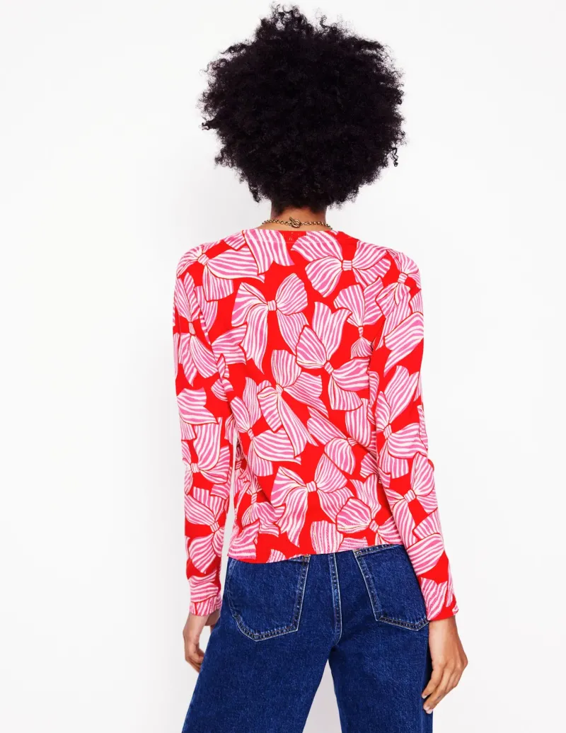 Sweaters & Cardigans-Boden Emilia Cotton Crew Sweater- RED