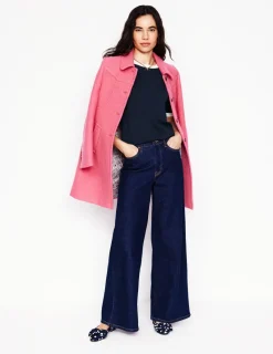 Nightwear & Lougewear | Sweaters & Cardigans-Boden Emilia Cotton Crew T-shirt-Navy, Warm Ivory Navy,WarmIvory
