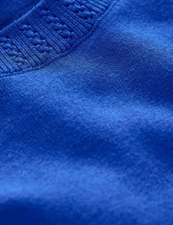 Nightwear & Lougewear | Sweaters & Cardigans-Boden Emilia Cotton Crew T-shirt-Bright Blue BrightBlue