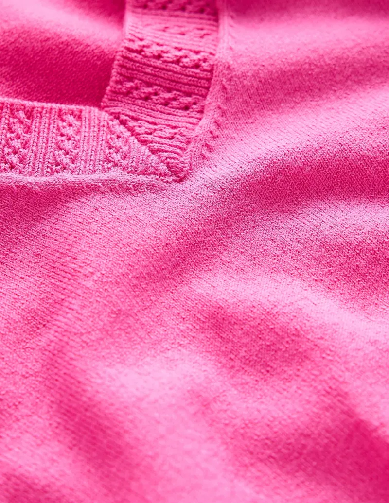 Sweaters & Cardigans-Boden Emilia Cotton V Neck Sweater-Tickled Pink TickledPink