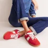 Flats | Nightwear & Lougewear-Boden Erin Retro Tennis Sneakers- Red