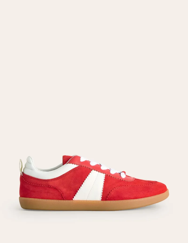 Flats | Nightwear & Lougewear-Boden Erin Retro Tennis Sneakers- Red