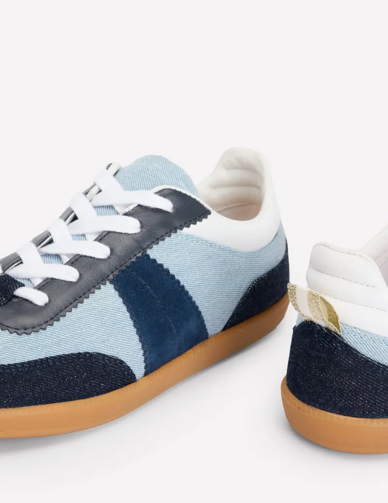 Flats | Nightwear & Lougewear-Boden Erin Retro Tennis Sneakers- Denim