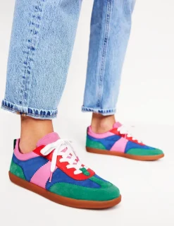 Flats | Nightwear & Lougewear-Boden Erin Retro Tennis Trainers-Multi Colourblock MultiColourblock