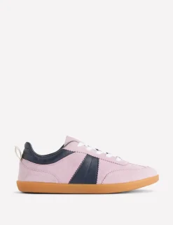 Flats | Nightwear & Lougewear-Boden Erin Retro Tennis Trainers-Vintage Mauve/Navy VintageMauve/Navy