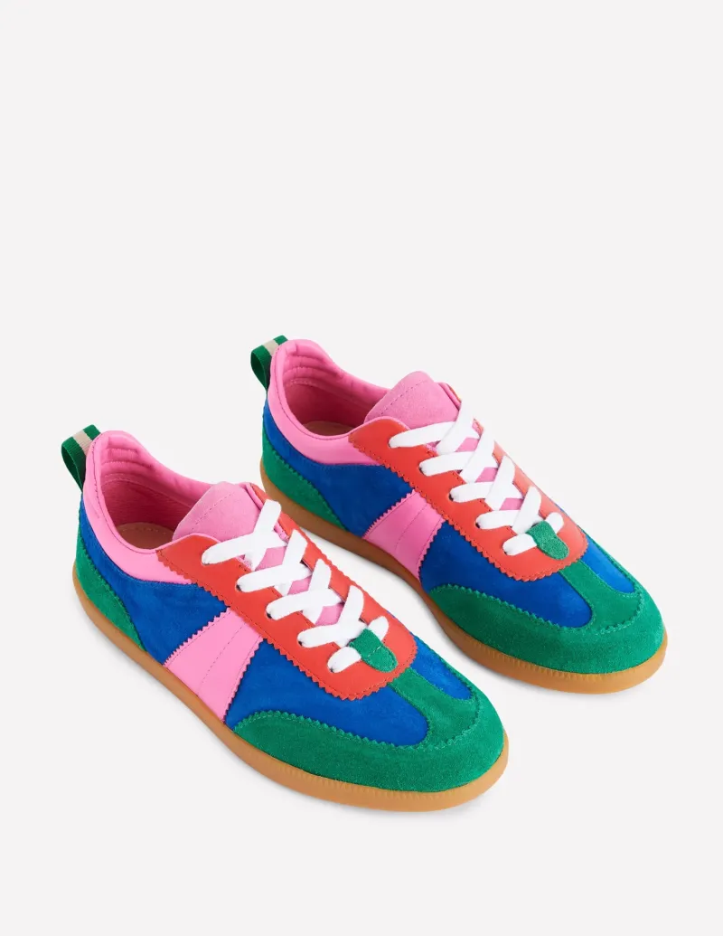 Flats | Nightwear & Lougewear-Boden Erin Retro Tennis Trainers-Multi Colourblock MultiColourblock