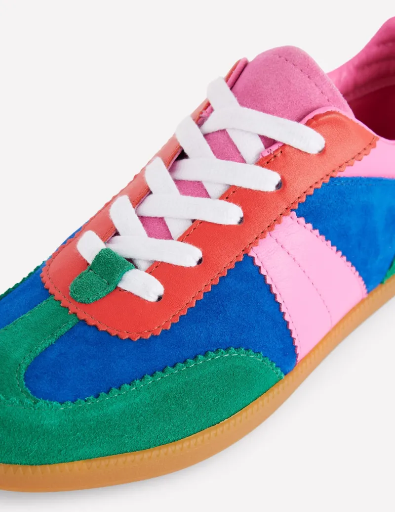 Flats | Nightwear & Lougewear-Boden Erin Retro Tennis Trainers-Multi Colourblock MultiColourblock
