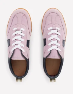 Flats | Nightwear & Lougewear-Boden Erin Retro Tennis Trainers-Vintage Mauve/Navy VintageMauve/Navy
