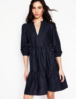 Dresses & Jumpsuits-Boden Esme Linen Short Dress- Navy