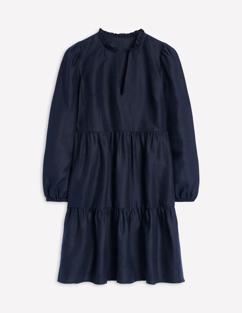 Dresses & Jumpsuits-Boden Esme Linen Short Dress- Navy