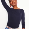 T-Shirts & Tanks | Tops & Blouses-Boden Essential Boat-Neck Jersey Top- Navy