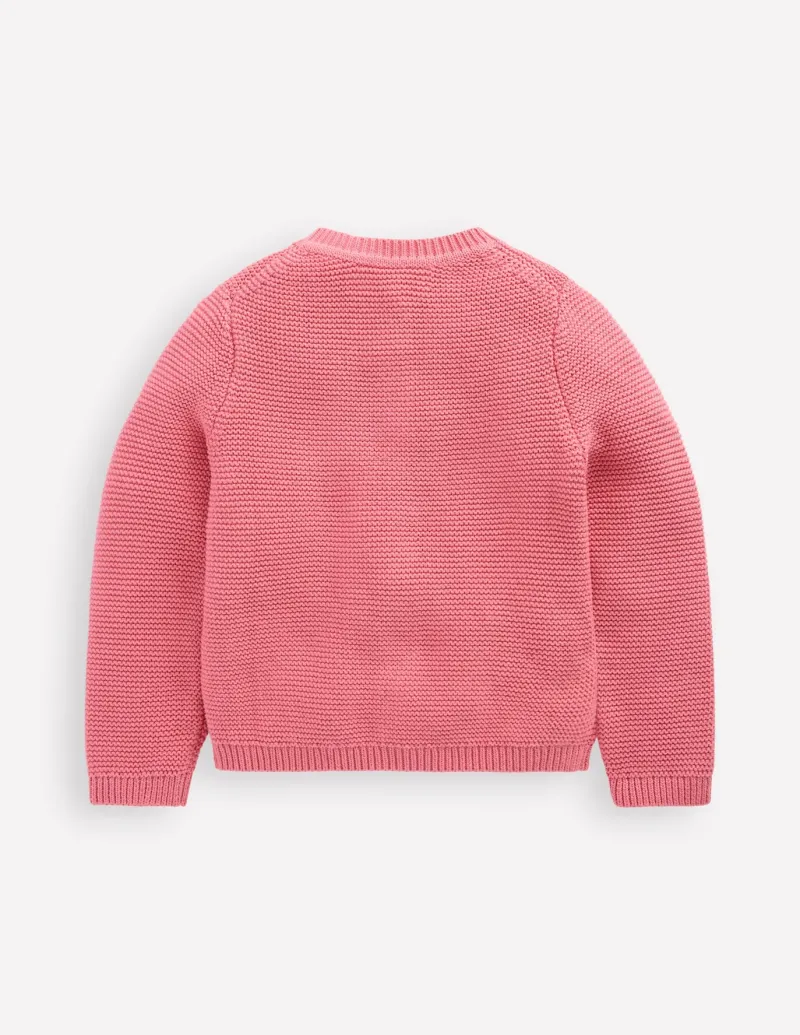 Sweaters & Cardigans-Boden Essential Crew Neck Cardigan-Formica Pink FormicaPink