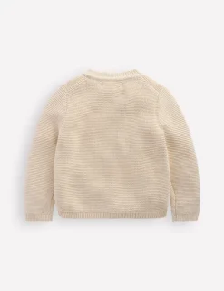 Sweaters & Cardigans-Boden Essential Crew Neck Cardigan- Ecru