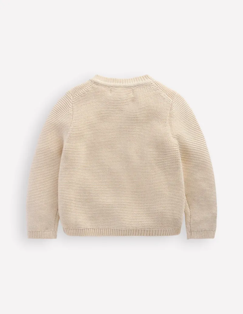 Sweaters & Cardigans-Boden Essential Crew Neck Cardigan- Ecru
