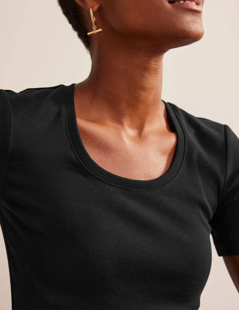 Nightwear & Lougewear | T-Shirts & Tanks-Boden Essential Jersey T-Shirt- Black