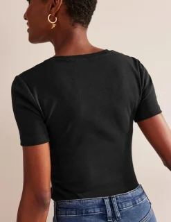 Nightwear & Lougewear | T-Shirts & Tanks-Boden Essential Jersey T-Shirt- Black