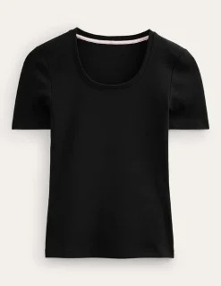 Nightwear & Lougewear | T-Shirts & Tanks-Boden Essential Jersey T-Shirt- Black