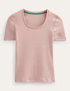 Nightwear & Lougewear | T-Shirts & Tanks-Boden Essential Jersey T-Shirt- Milkshake