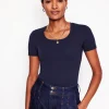 Nightwear & Lougewear | T-Shirts & Tanks-Boden Essential Jersey T-Shirt- Navy