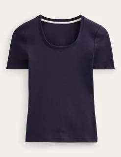 Nightwear & Lougewear | T-Shirts & Tanks-Boden Essential Jersey T-Shirt- Navy