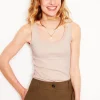 Nightwear & Lougewear | T-Shirts & Tanks-Boden Essential Scoop-Neck Tank- Milkshake