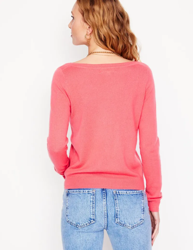 Sweaters & Cardigans-Boden Eva Cashmere Boat Neck Sweater-Azalea Pink AzaleaPink