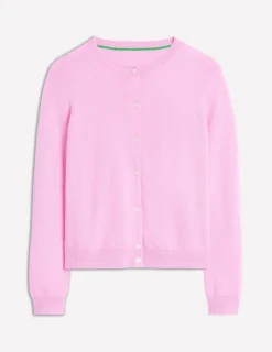 Sweaters & Cardigans-Boden Eva Cashmere Crew Cardigan-Vintage Mauve VintageMauve
