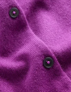 Sweaters & Cardigans-Boden Eva Cashmere Crew Cardigan-Regal Purple RegalPurple