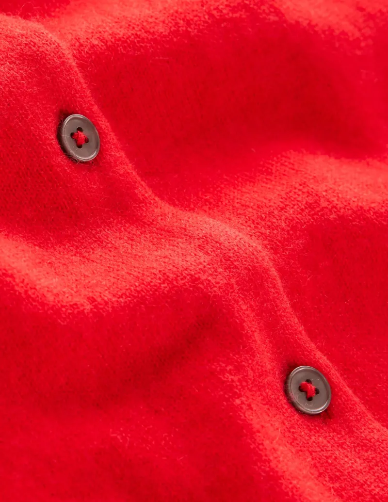 Sweaters & Cardigans-Boden Eva Cashmere Crew Cardigan-Strawberry Tart Red StrawberryTartRed