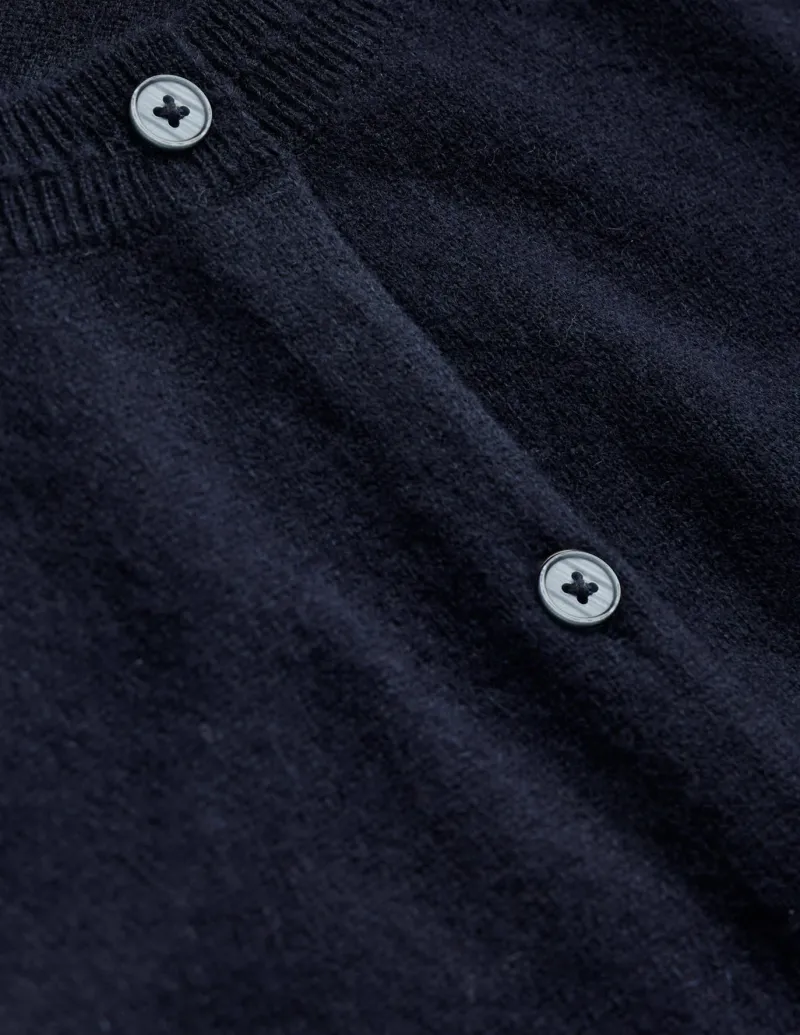 Sweaters & Cardigans-Boden Eva Cashmere Crew Cardigan- Navy