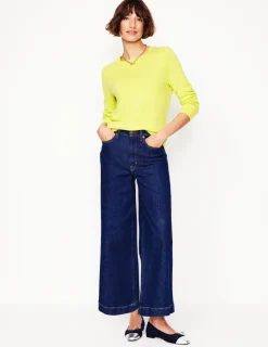 Sweaters & Cardigans-Boden Eva Cashmere Crew Neck Jumper-Soda Yellow SodaYellow