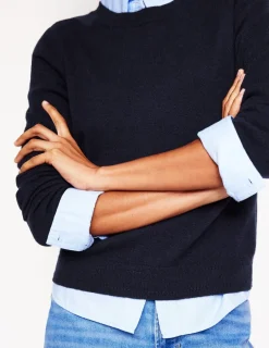 Sweaters & Cardigans-Boden Eva Cashmere Crew Neck Sweater- Navy