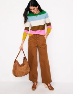 Sweaters & Cardigans-Boden Eva Cashmere Crew Neck Sweater-Multi, Rainbow Multi,Rainbow
