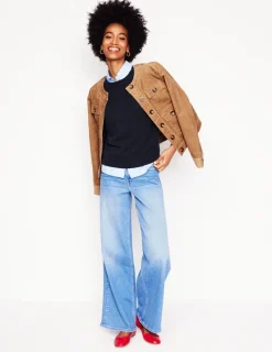 Sweaters & Cardigans-Boden Eva Cashmere Crew Neck Sweater- Navy
