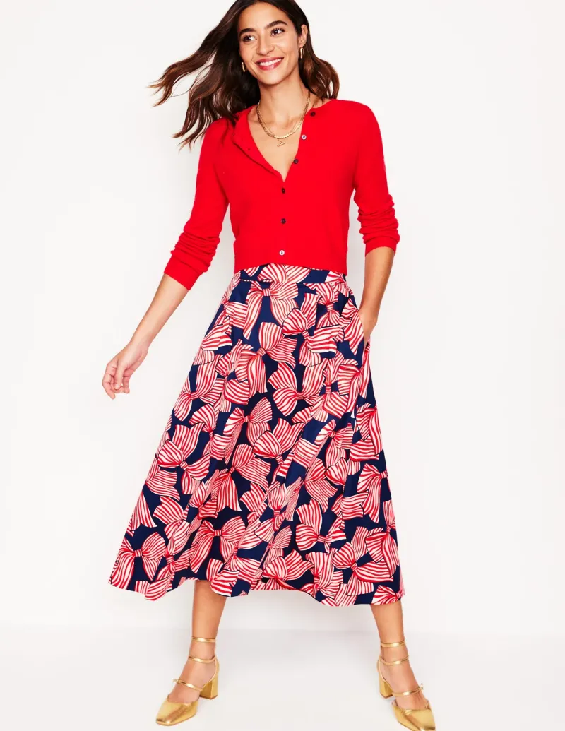 Sweaters & Cardigans-Boden Eva Cashmere Cropped Cardigan-Poppy Red PoppyRed