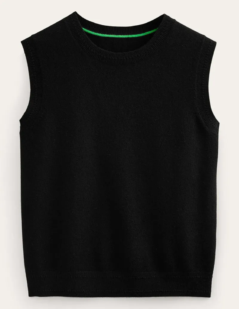 Sweaters & Cardigans-Boden Eva Cashmere Vest- Black