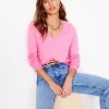 Sweaters & Cardigans-Boden Eva Cashmere V-Neck Sweater-Meadowsweet Pink MeadowsweetPink
