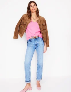 Sweaters & Cardigans-Boden Eva Cashmere V-Neck Sweater-Meadowsweet Pink MeadowsweetPink