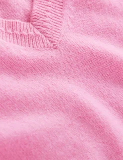 Sweaters & Cardigans-Boden Eva Cashmere V-Neck Sweater-Meadowsweet Pink MeadowsweetPink