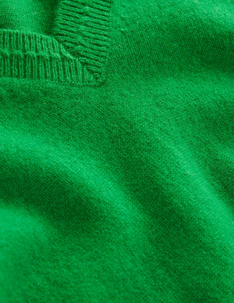 Sweaters & Cardigans-Boden Eva Cashmere V-Neck Sweater-Paradise Green ParadiseGreen