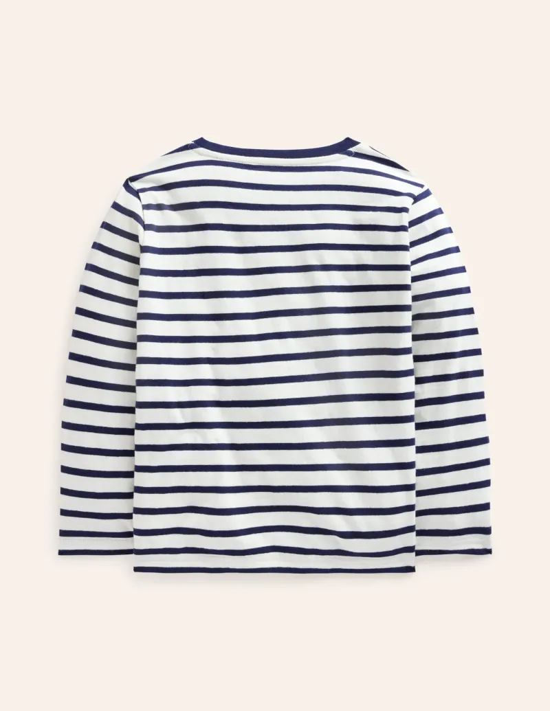 Tops, T-Shirts & Polos-Boden Everyday Breton T-Shirt-Ivory/ College Navy Ivory/CollegeNavy