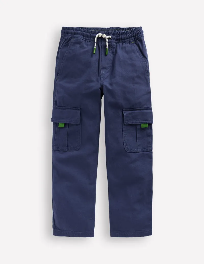 Pants & Jeans-Boden Everyday Cargo Trousers-Starboard Blue StarboardBlue