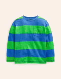 Tops, T-Shirts & Polos-Boden Everyday Long Sleeve T-Shirt-Greek Blue/ Green GreekBlue/Green