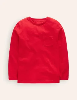 Tops, T-Shirts & Polos-Boden Everyday Long Sleeve T-Shirt-Poppy Red PoppyRed