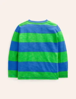Tops, T-Shirts & Polos-Boden Everyday Long Sleeve T-Shirt-Greek Blue/ Green GreekBlue/Green