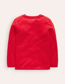 Tops, T-Shirts & Polos-Boden Everyday Long Sleeve T-Shirt-Poppy Red PoppyRed