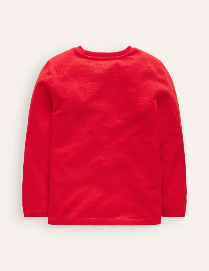 Tops, T-Shirts & Polos-Boden Everyday Long Sleeve T-Shirt-Poppy Red PoppyRed