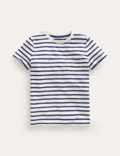 Tops, T-Shirts & Polos-Boden Everyday Short Sleeve T-Shirt-Ivory/College Navy Ivory/CollegeNavy