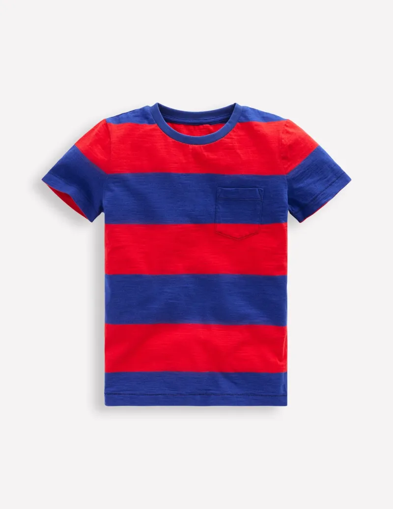 Tops, T-Shirts & Polos-Boden Everyday Short Sleeve T-Shirt-Rockabilly Red / Orion Blue